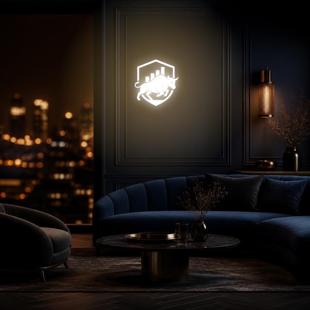 Brickell Wallstreet symbol — Lit by Night