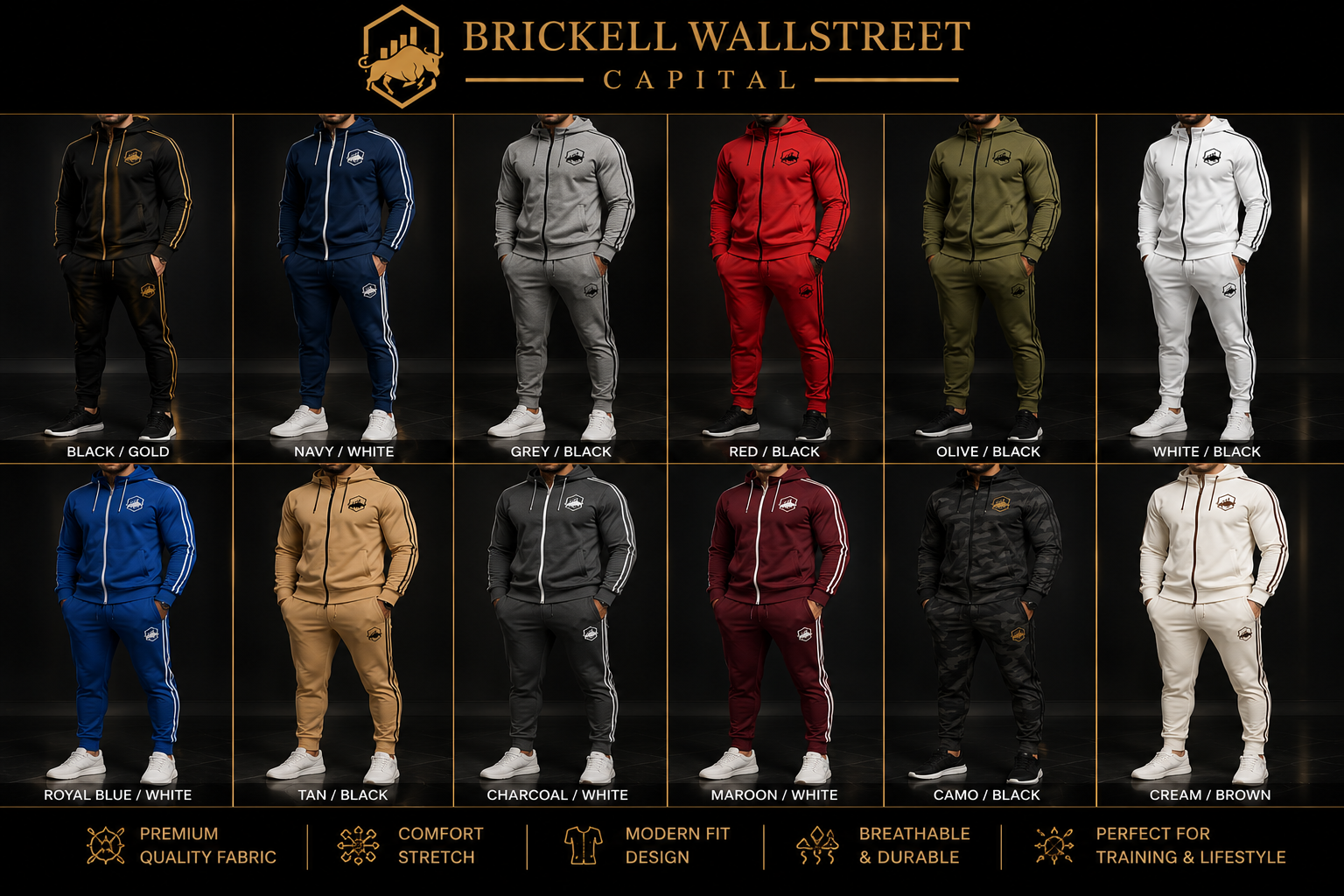 Brickell Wallstreet Tracksuit Collection