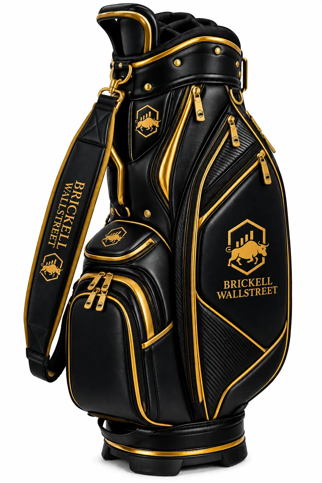 The Tour Staff Bag — Black & Gold
