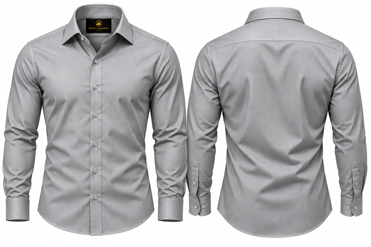 The Boardroom Dress Shirt — Silver Grey