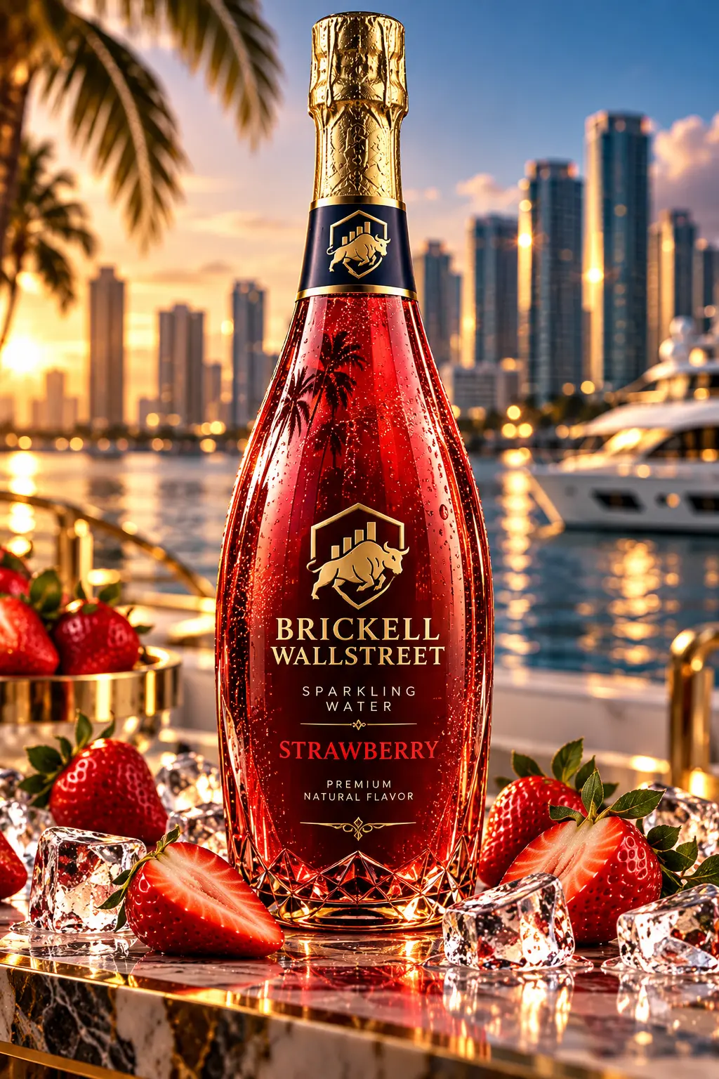 Brickell Wallstreet Strawberry Sparkling Water sparkling water