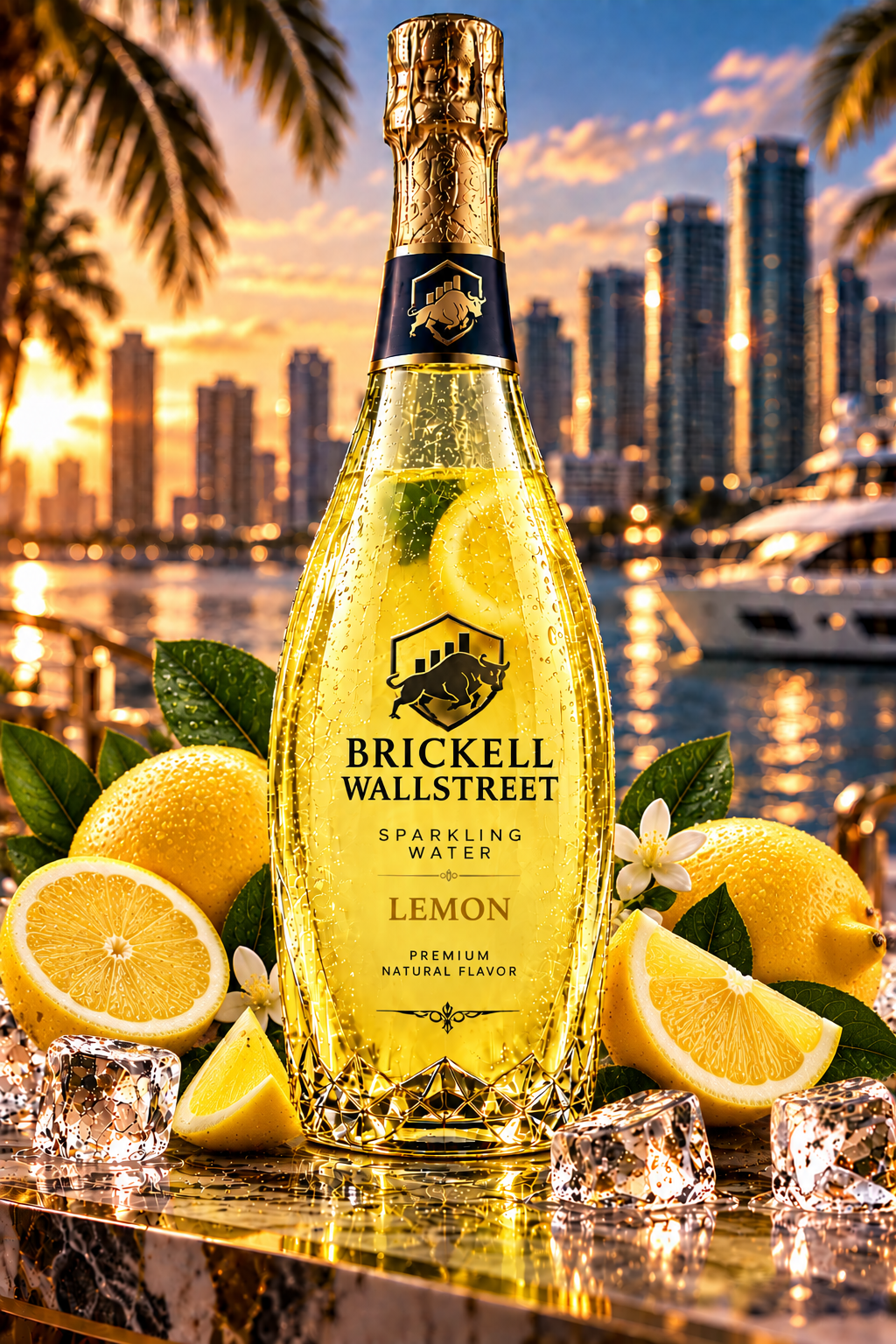 Brickell Wallstreet Lemon Sparkling Water sparkling water