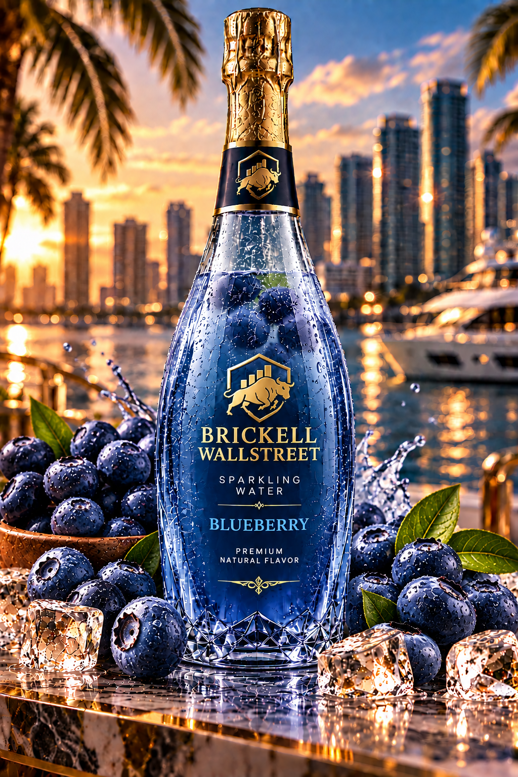 Brickell Wallstreet Blueberry Sparkling Water sparkling water