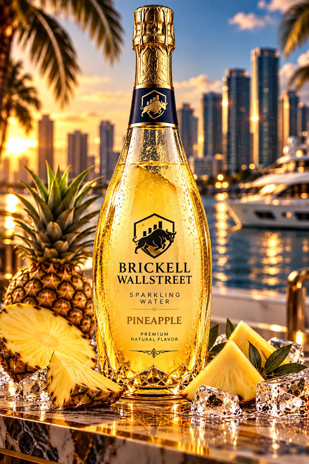Brickell Wallstreet Pineapple Sparkling Water sparkling water