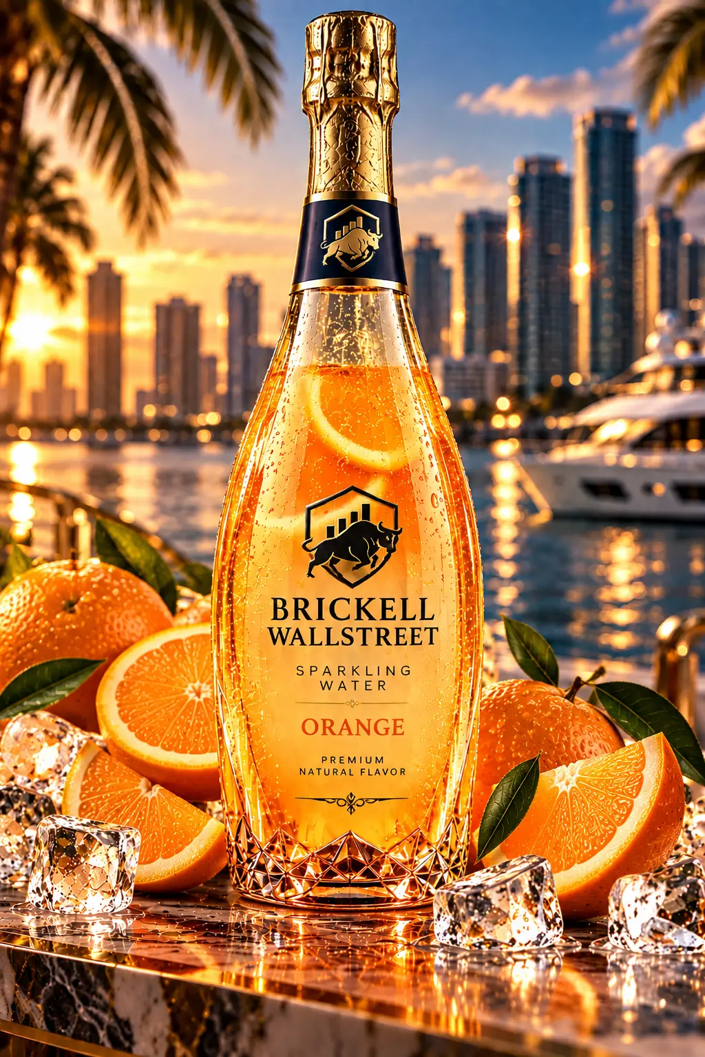 Brickell Wallstreet Orange Sparkling Water sparkling water
