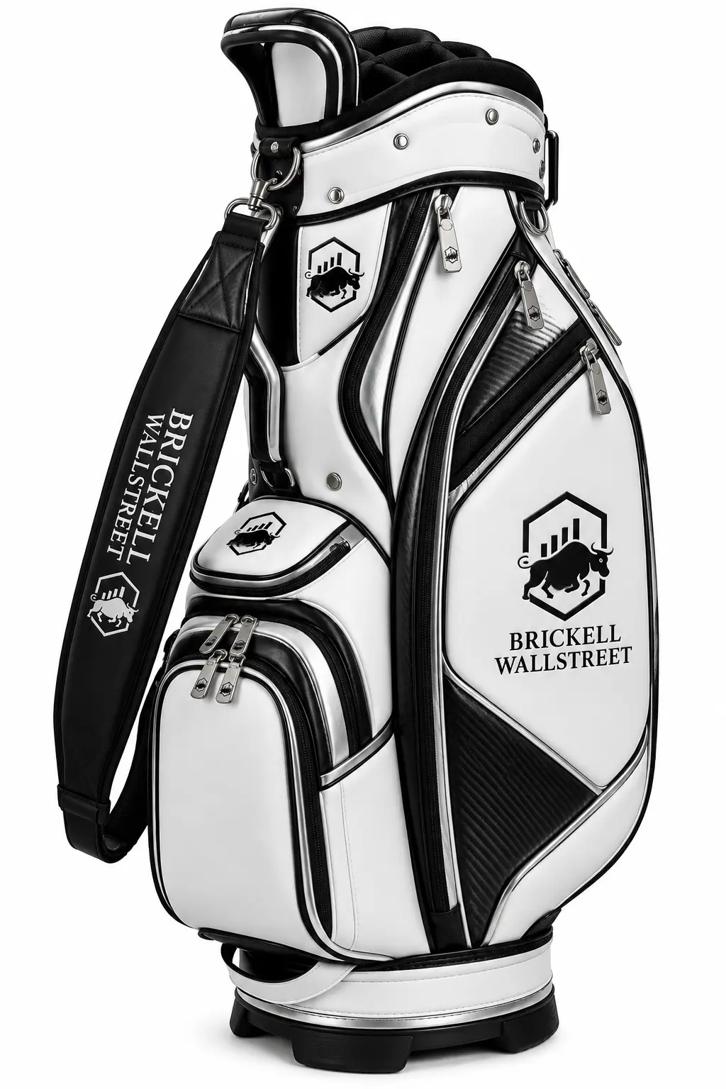 The Tour Staff Bag — White & Black